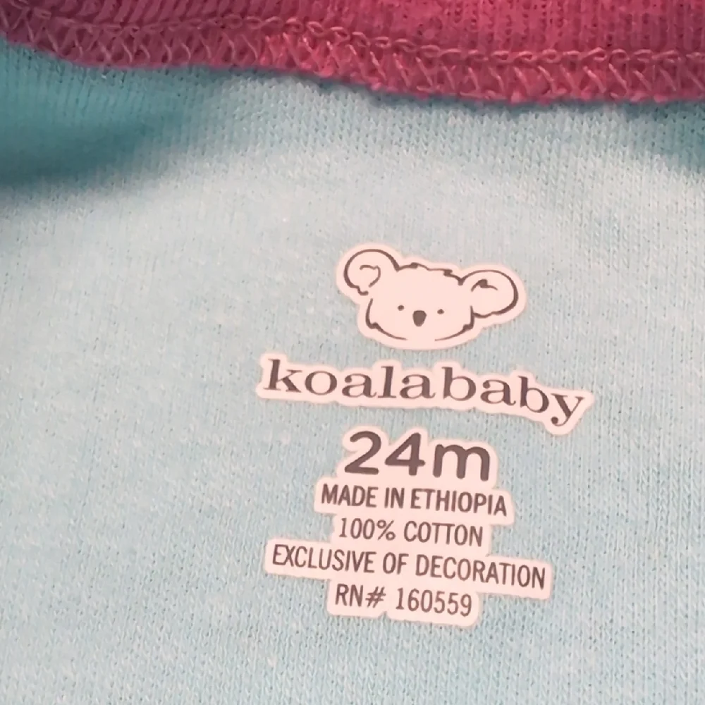 Koala Kids Blue‎ and Pink One Piece Footies with Stretchy Comfort